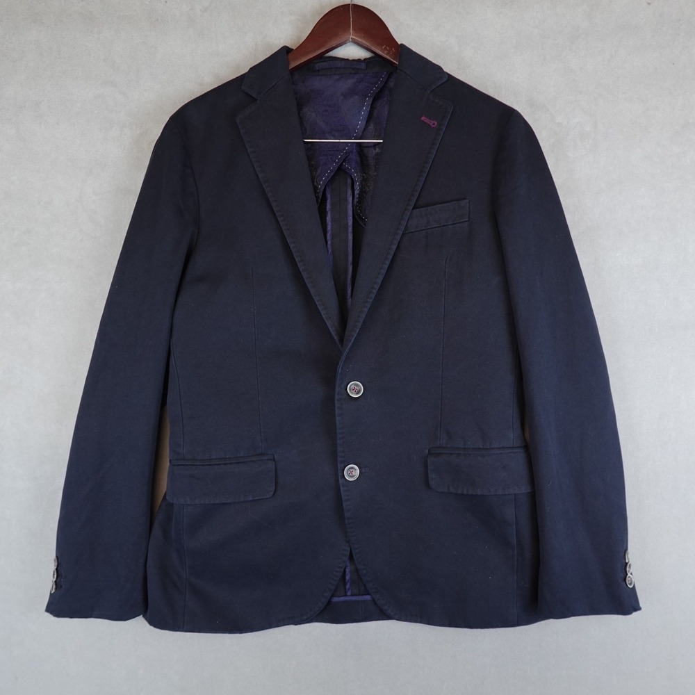 Simon Carter Blazer Jacket Men Size Medium 38R Black Unstructured